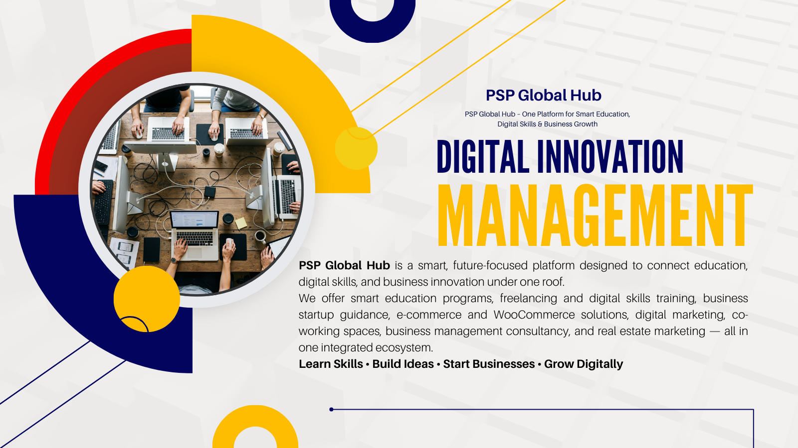 PSP Global Hub Digital Innovation Management services descriptive image